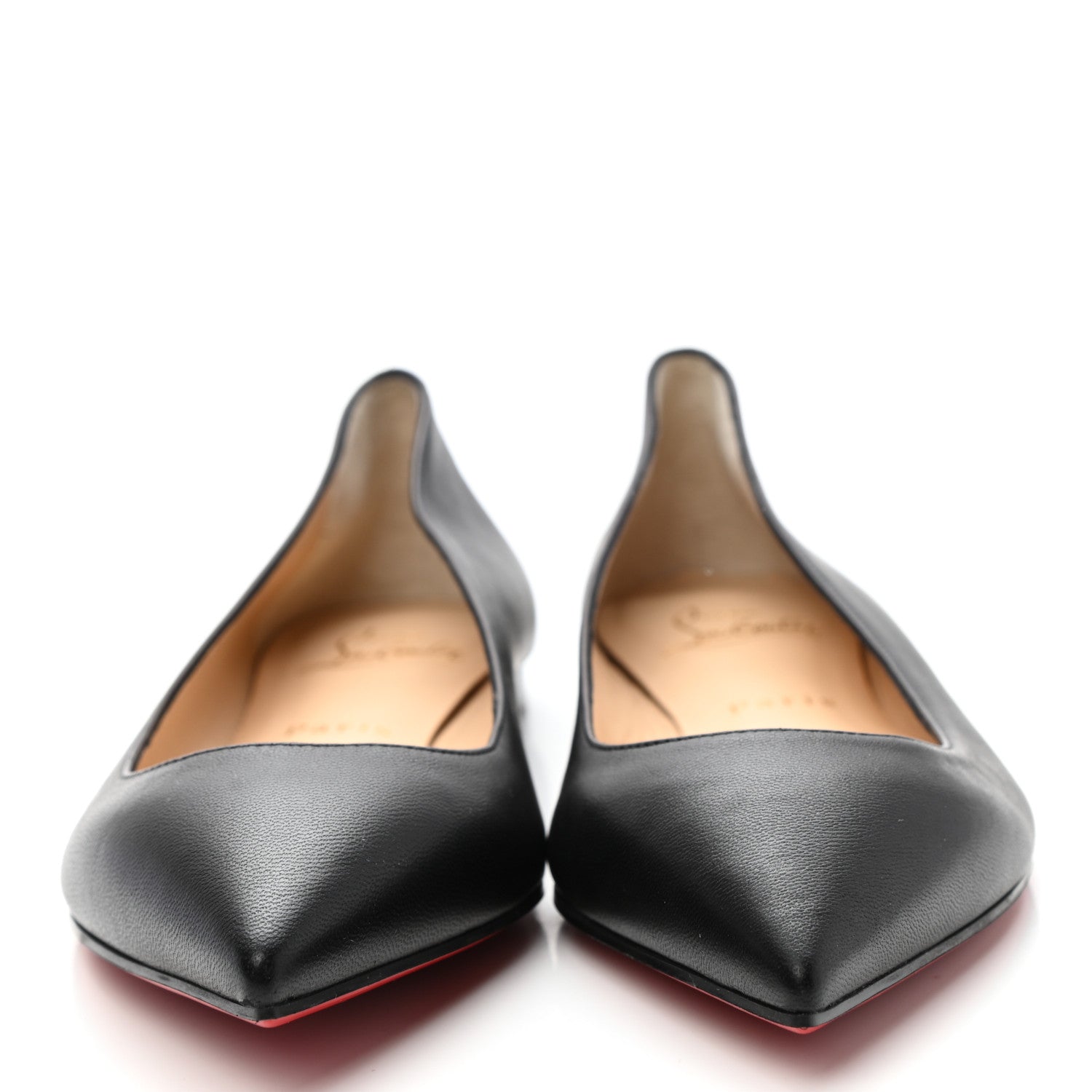 Christian Louboutin Shiny Nappa Ballalla Flats 37 Black 2 of 8