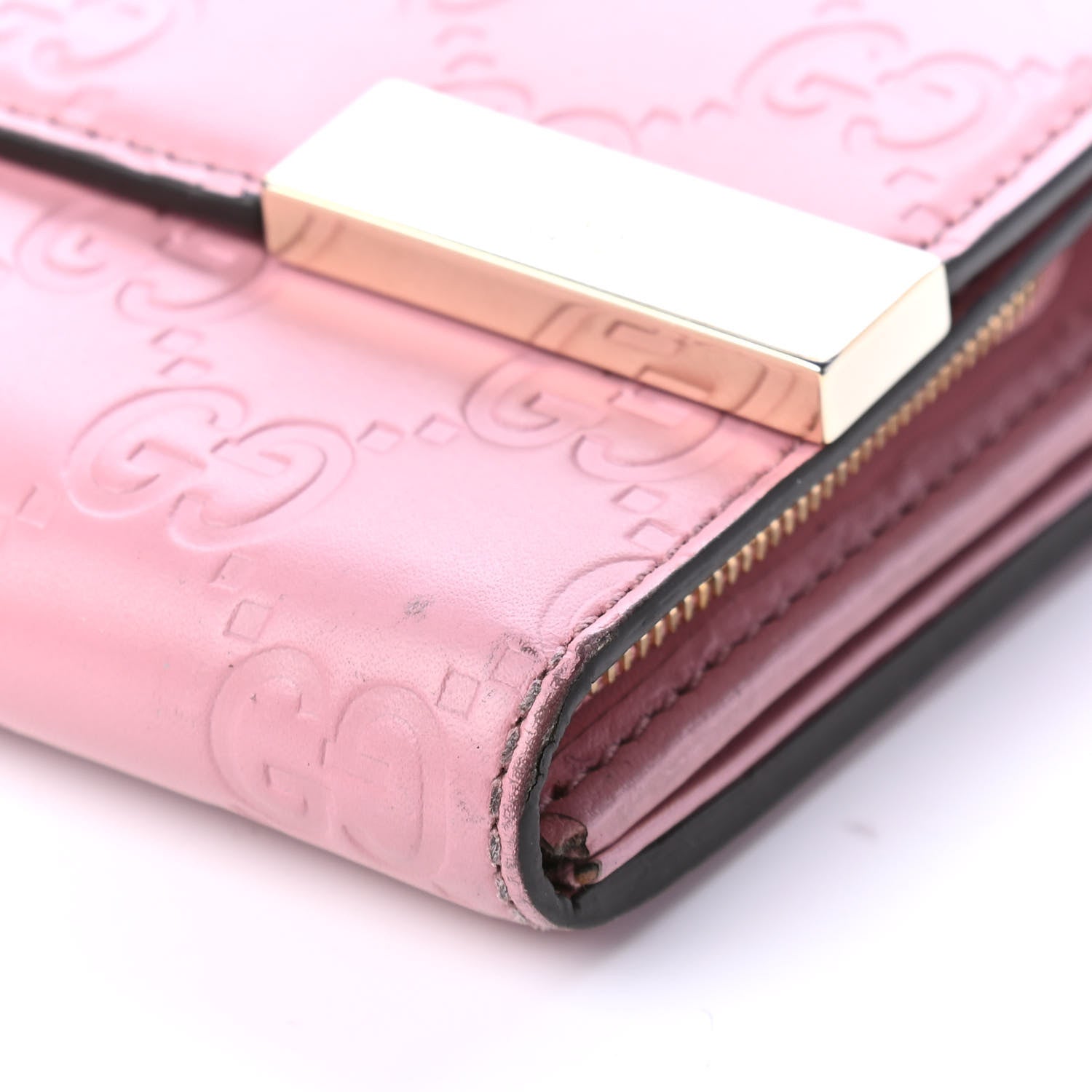 Gucci Guccissima Signature Dice Chain Wallet Carmine Rose 5 of 6