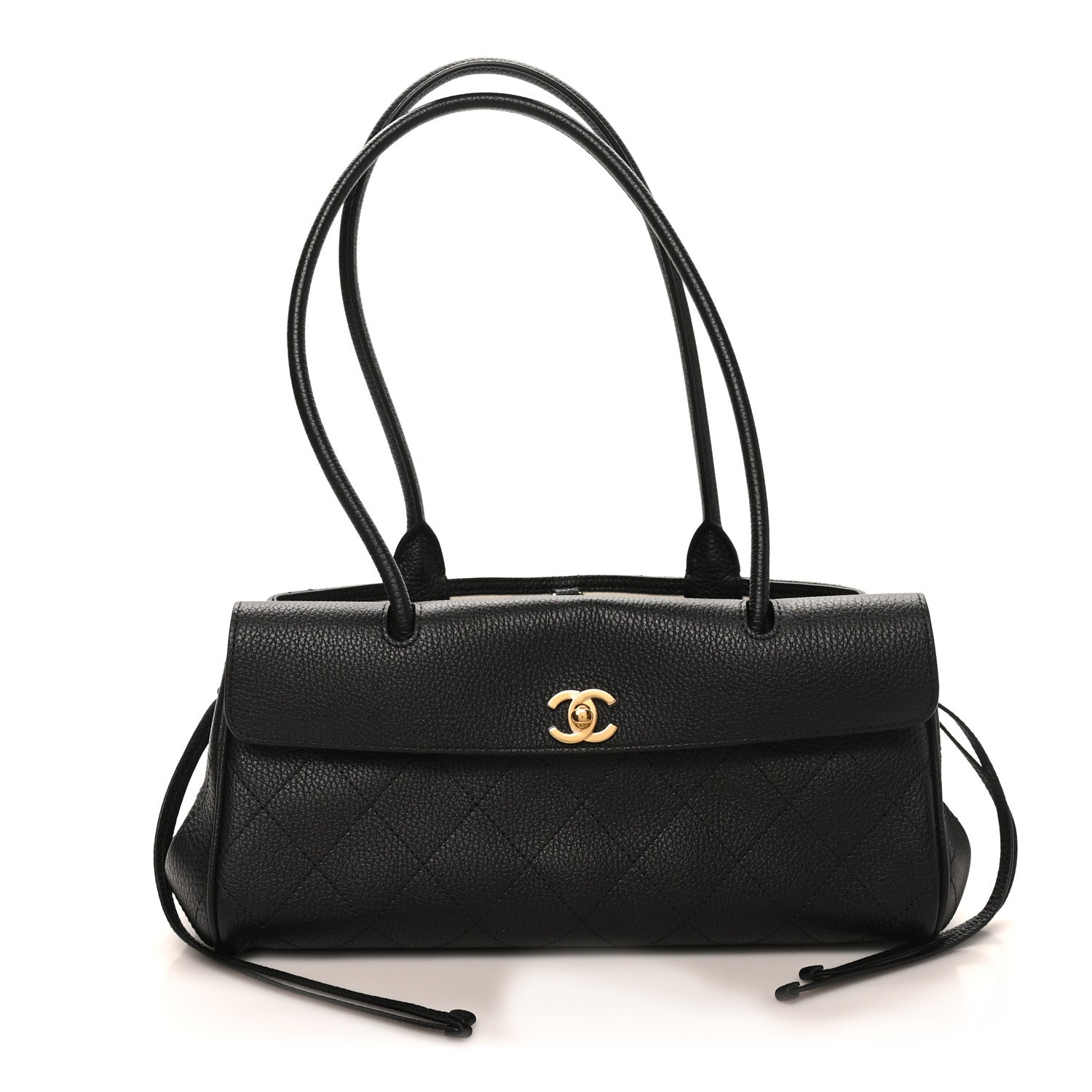 Chanel Grained Calfskin Stitched Urban Essentials Small Shopping Bag Black 1 of 11