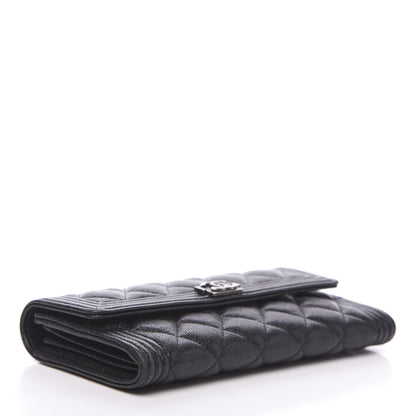 Chanel Caviar Quilted Boy Flap Wallet Black 3 of 13