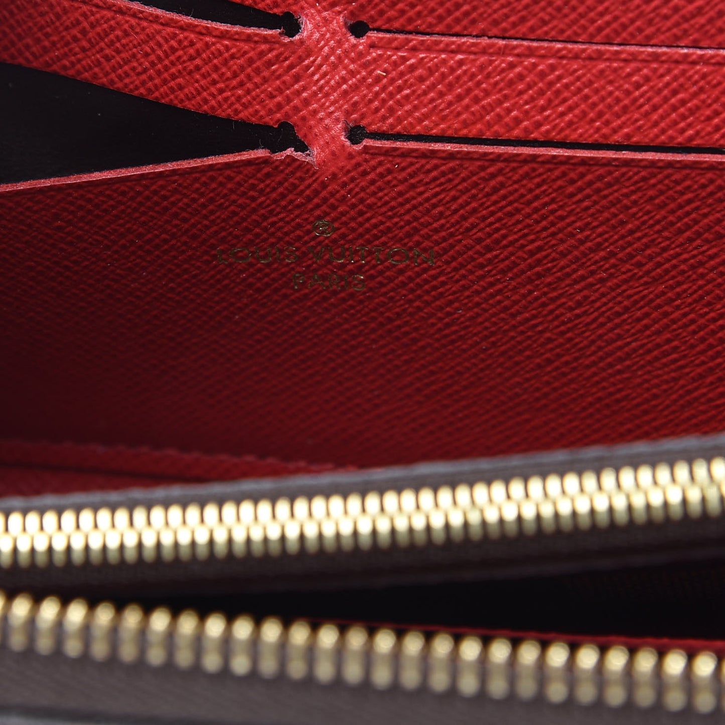 Damier Ebene Clemence Wallet Cherry