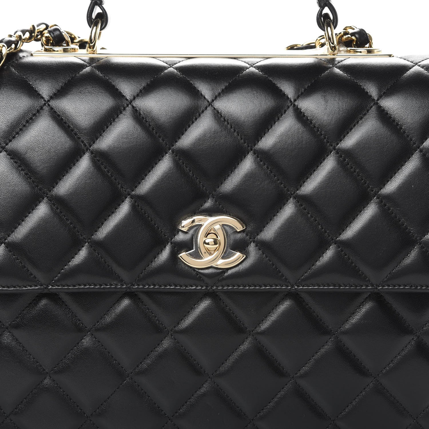 Chanel Lambskin Quilted Large Trendy CC Dual Handle Flap Bag Black 8 of 15