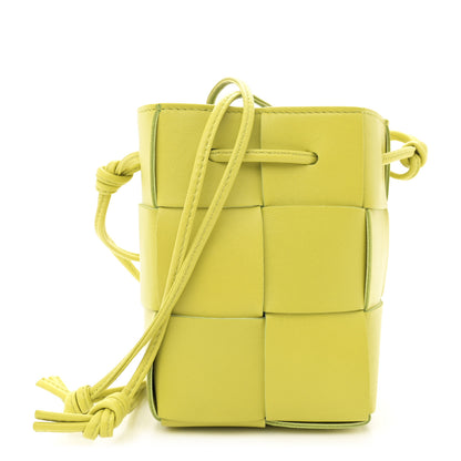 Bottega Veneta Nappa Maxi Intrecciato Mini Cassette Bucket Bag Kiwi 1 of 9