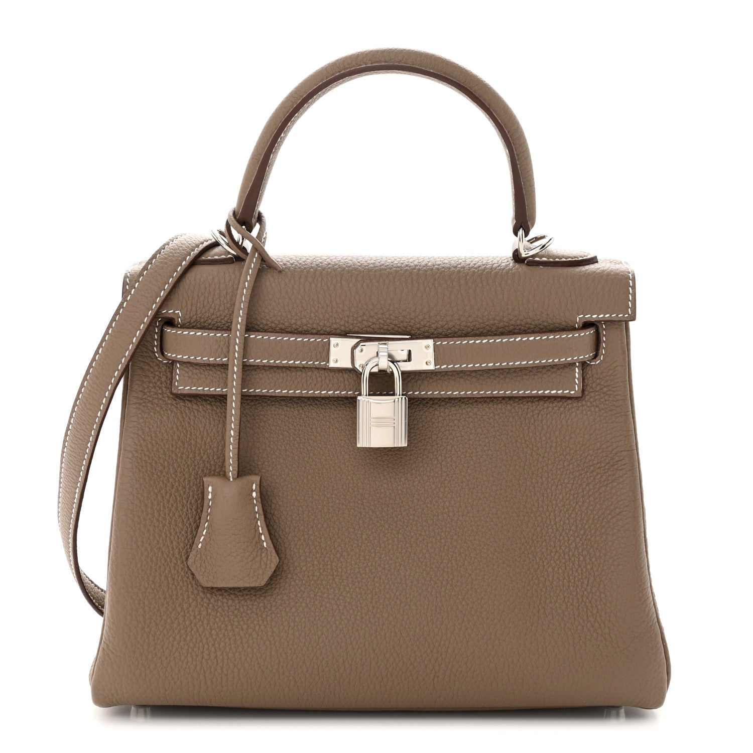 Hermes Togo Kelly Retourne 25 Etoupe 1 of 15