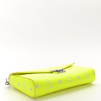 MCM Visetos Monogram Medium Millie Crossbody Bag Neon Yellow 4 of 11