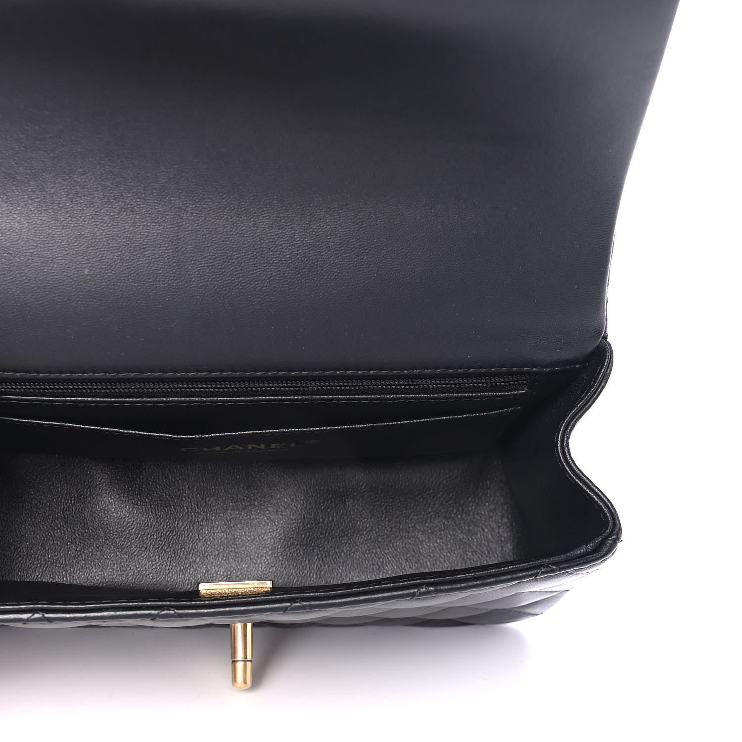 Chanel Lambskin Quilted Mini Top Handle Rectangular Flap Black 4 of 4