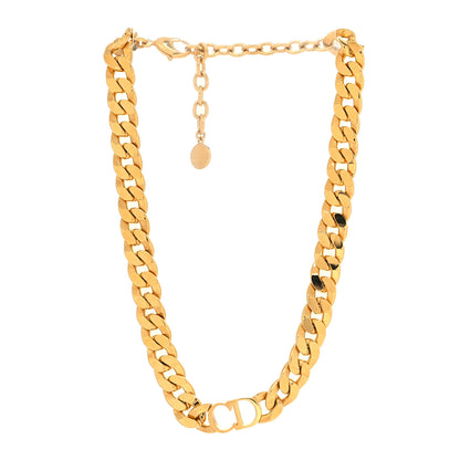 Christian Dior Metal CD Choker Necklace Gold 3 of 5