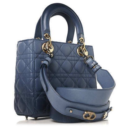 Christian Dior Lambskin Cannage Gradient Small My ABCDior Lady Dior Indigo Blue 3 of 13