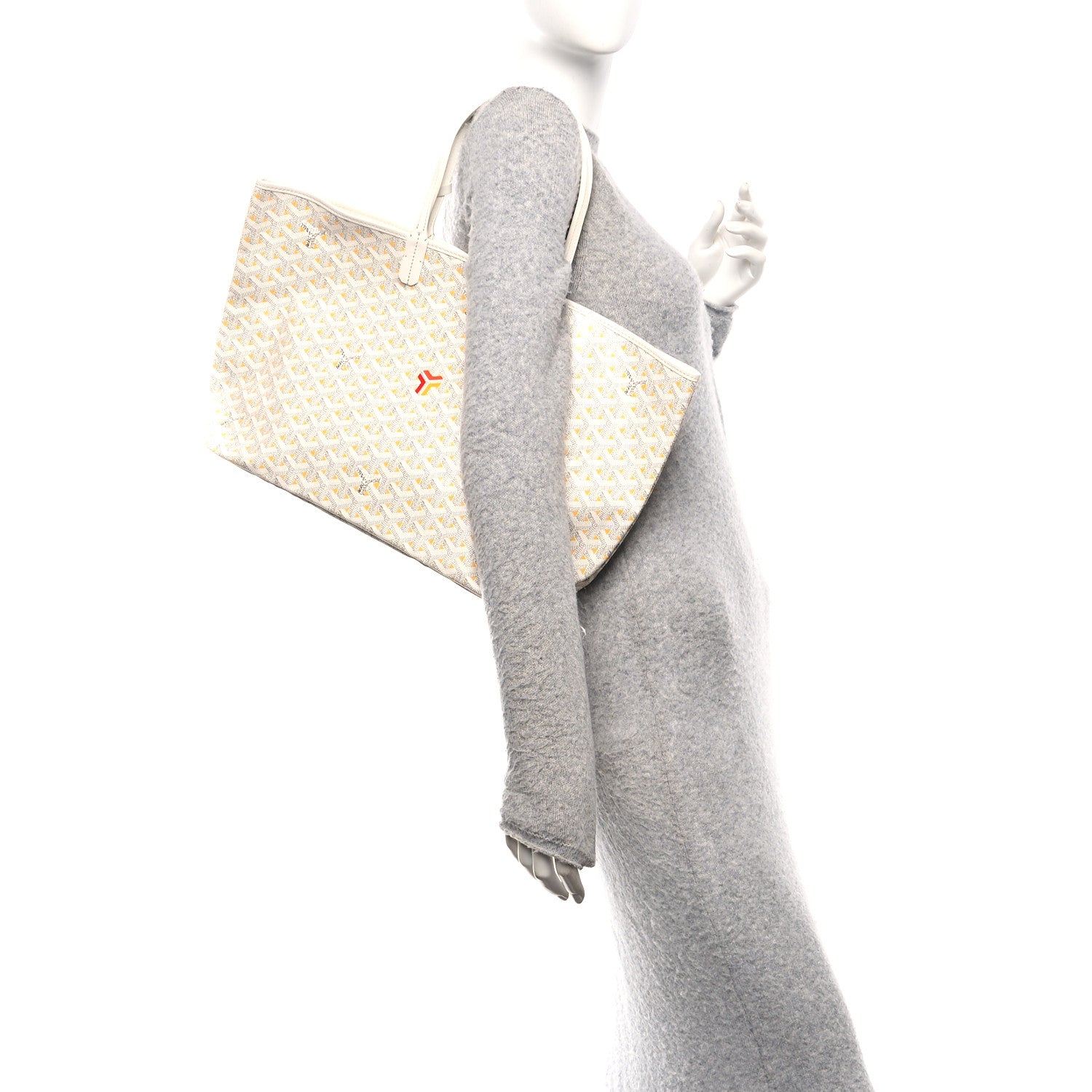 Goyard Goyardine Saint Louis Claire Voie PM White Yellow 2 of 11