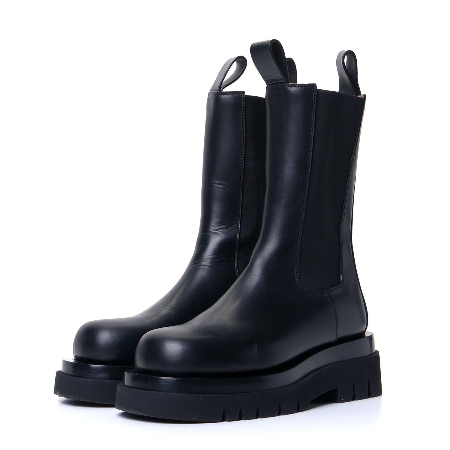 Bottega Veneta Calfskin The Lug Chelsea Boots 34 Black 2 of 8