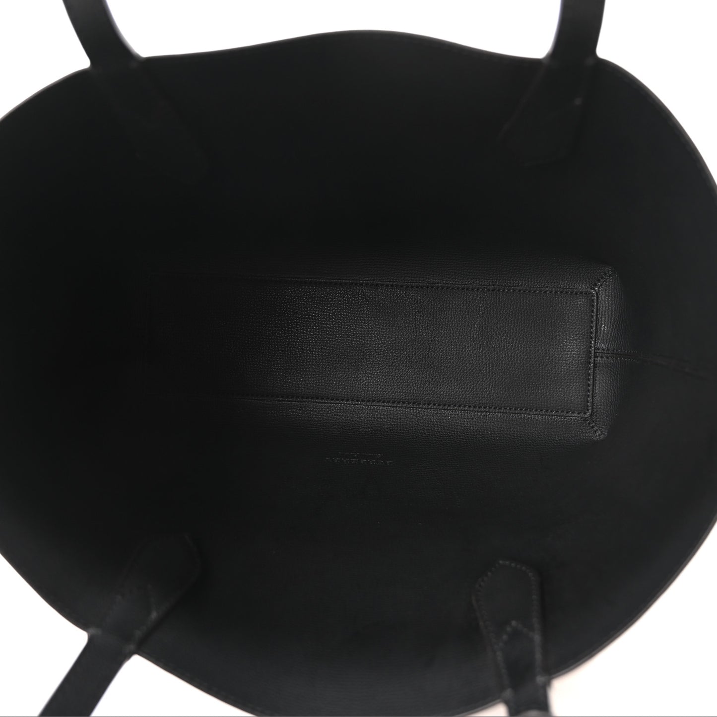 Grainy Calfskin Haymarket Check Small Reversible Tote Black