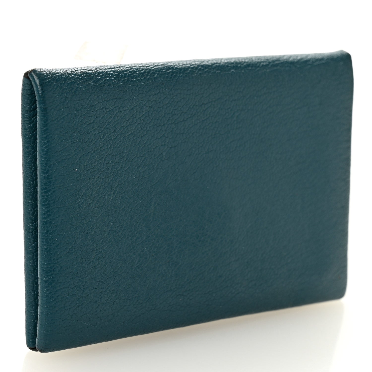 Hermes Chevre Mysore Calvi Card Case Vert Bosphore 3 of 7