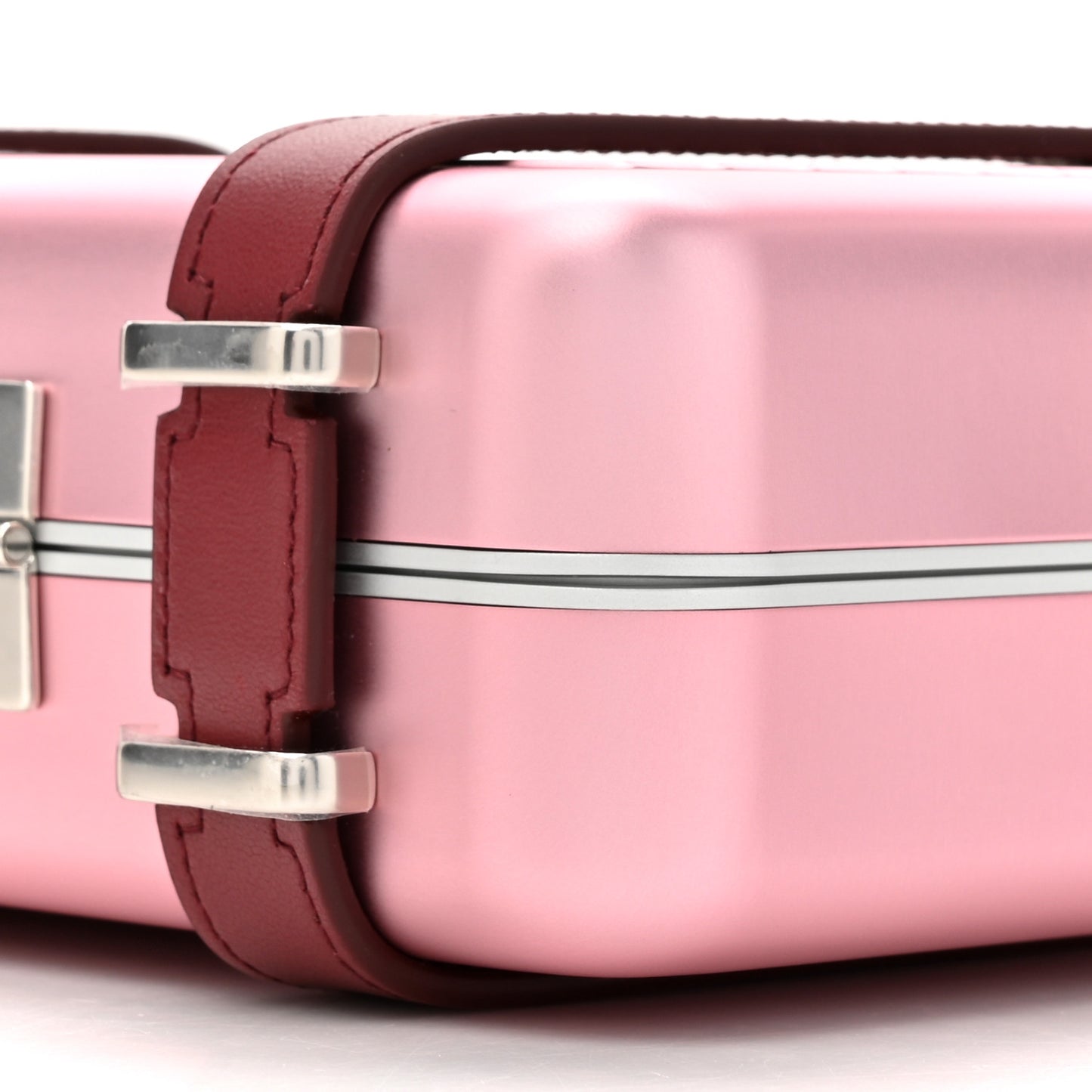 X RIMOWA Aluminum Personal Clutch On Strap Rose