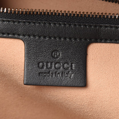 Gucci Calfskin Matelasse Sylvie Web Small GG Marmont Top Handle Shoulder Bag Black 6 of 10