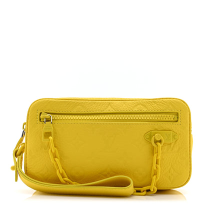 Louis Vuitton Taurillon Monogram Pochette Volga Yellow 1 of 9