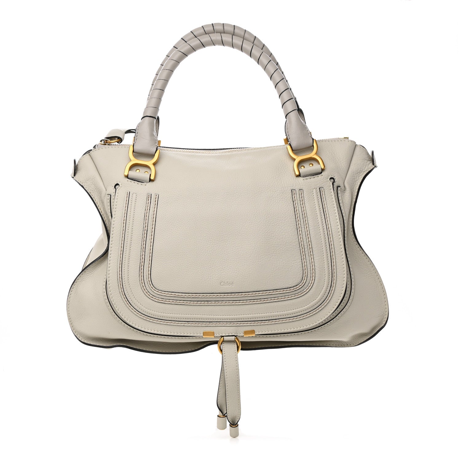 Chloe Calfskin Large Marcie Satchel Dove 1 of 15
