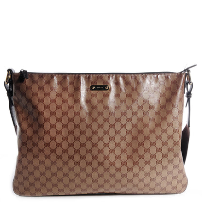 Gucci Crystal Monogram Messenger Bag Brown 1 of 7