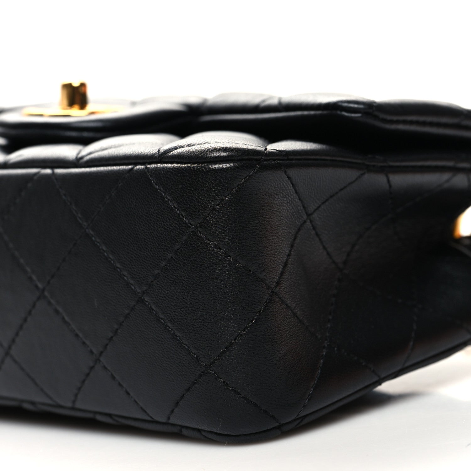Chanel Lambskin Quilted Mini Rectangular Flap Black 10 of 10