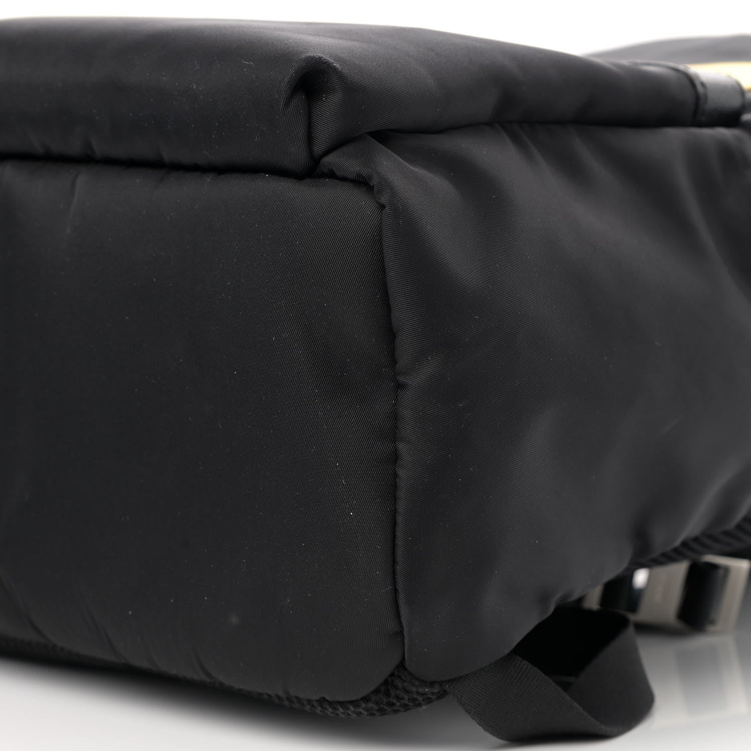 Fendi Nylon Vitello Elite Monster Eyes Rounded Backpack Black Yellow 10 of 11