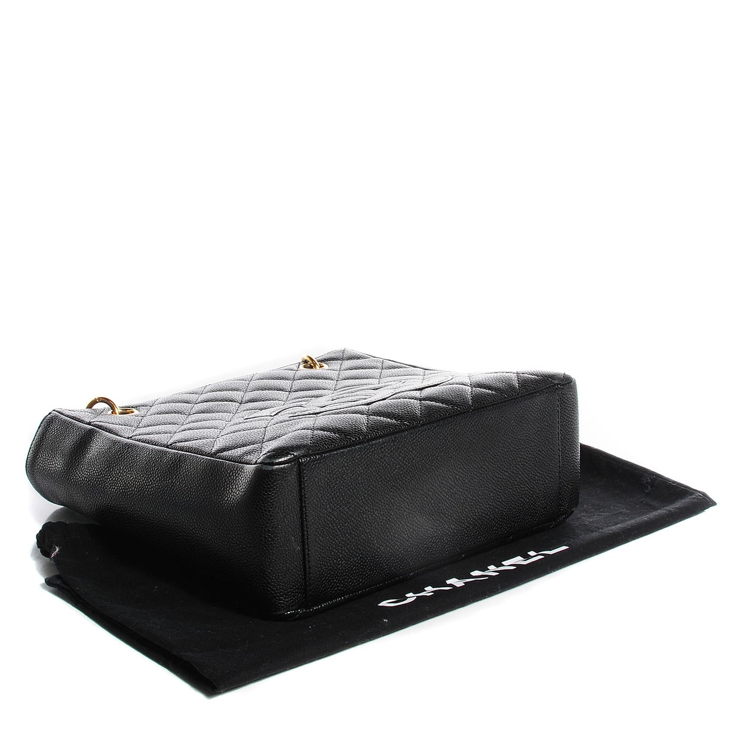 Caviar Quilted Petit Shopping Tote PST Black