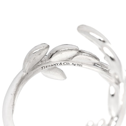 Tiffany Sterling Silver Paloma Picasso Olive Leaf Band Ring 52 6 4 of 5