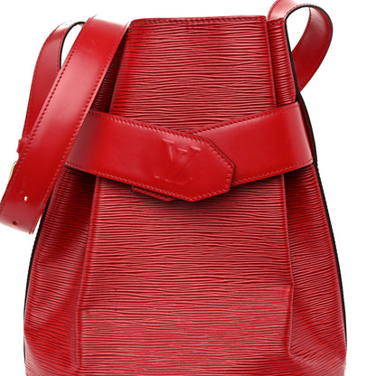 Louis Vuitton Epi Sac D'epaule Castillan Red 7 of 10