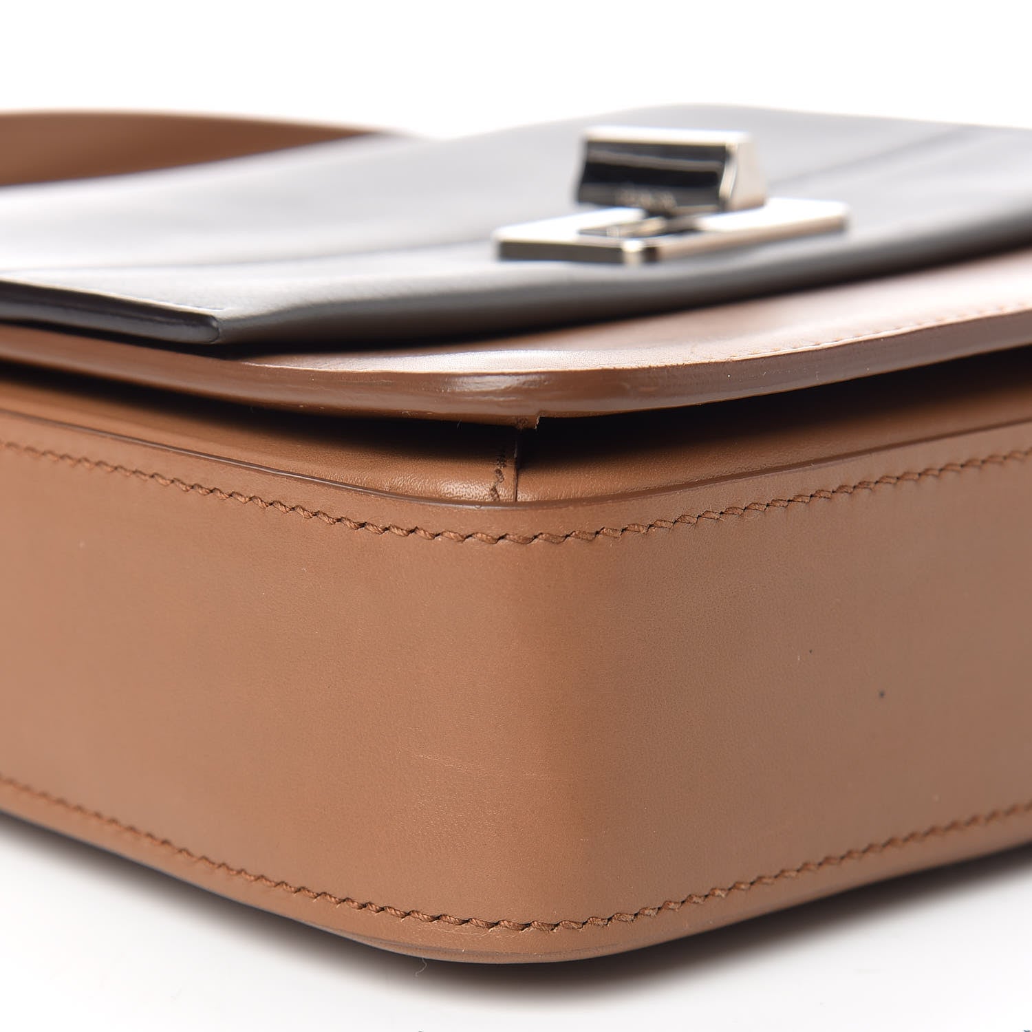 Prada City Calf Bi-Color Crossbody Bag Cannella Marmo 10 of 11