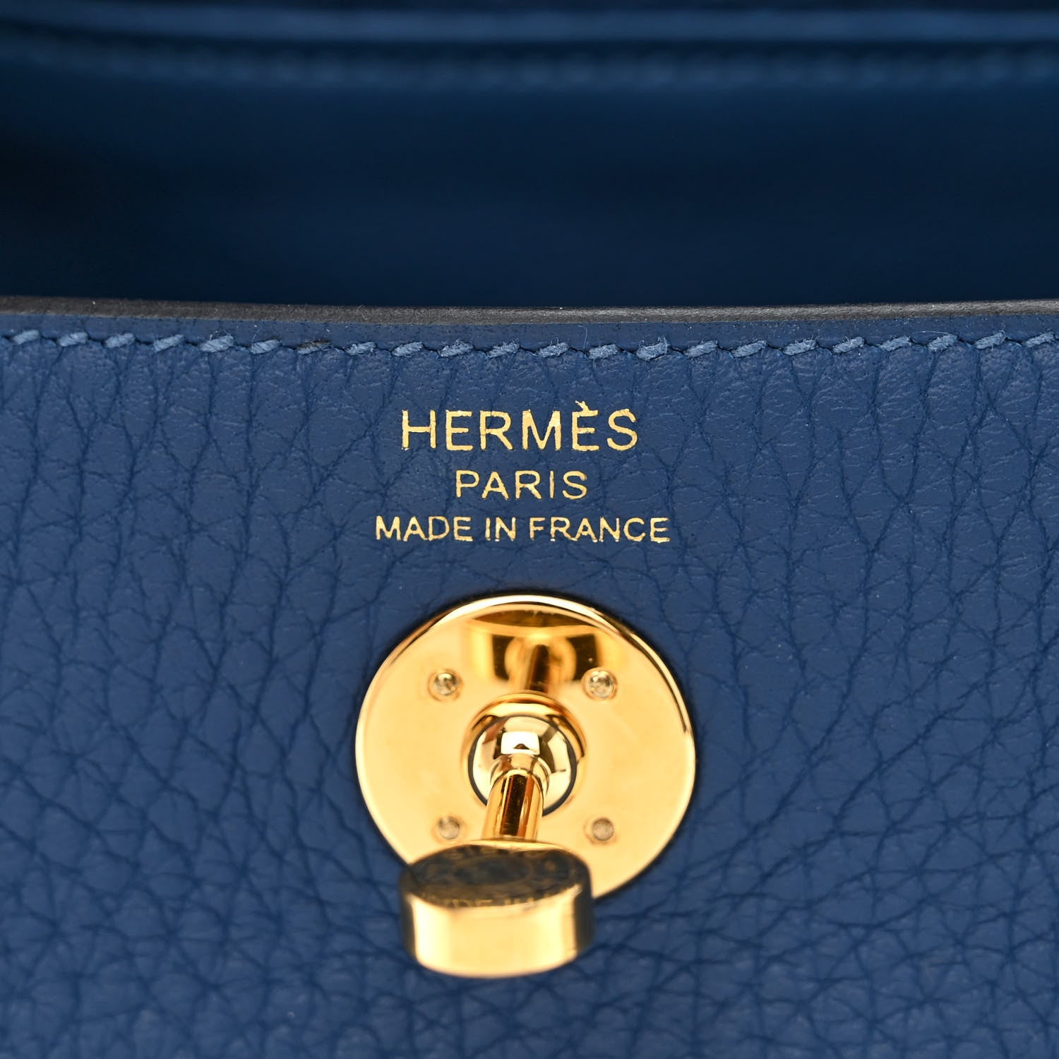 Hermes Taurillon Clemence Mini Lindy 20 Deep Bleu 6 of 13
