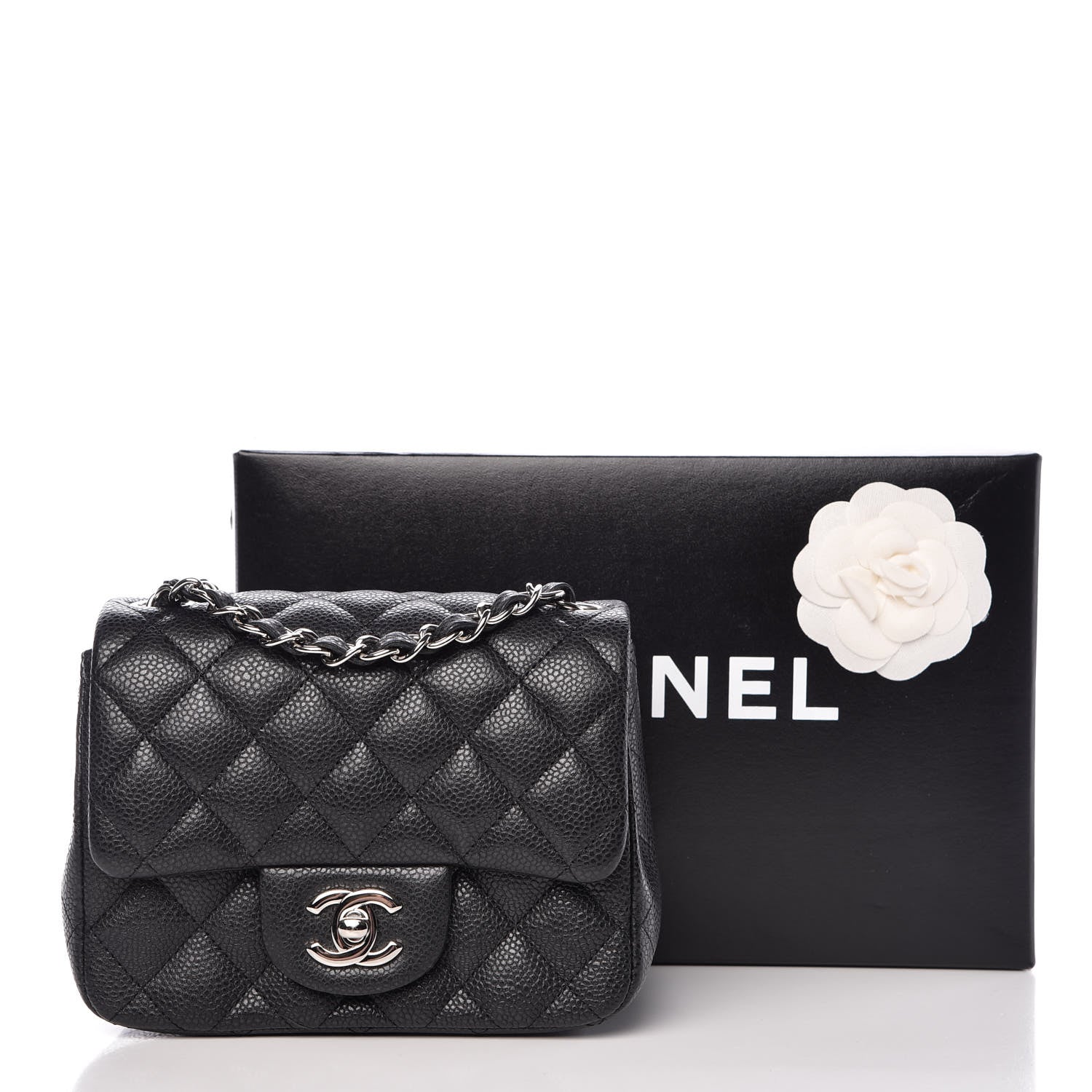 Chanel Caviar Quilted Mini Square Flap Black 11 of 11