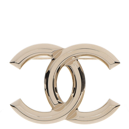 Chanel Metal CC Brooch Light Gold 1 of 6