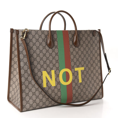 Gucci GG Supreme Monogram Fake/Not Large Retro Interlocking G Tote Bag Beige Brown Sugar 3 of 10