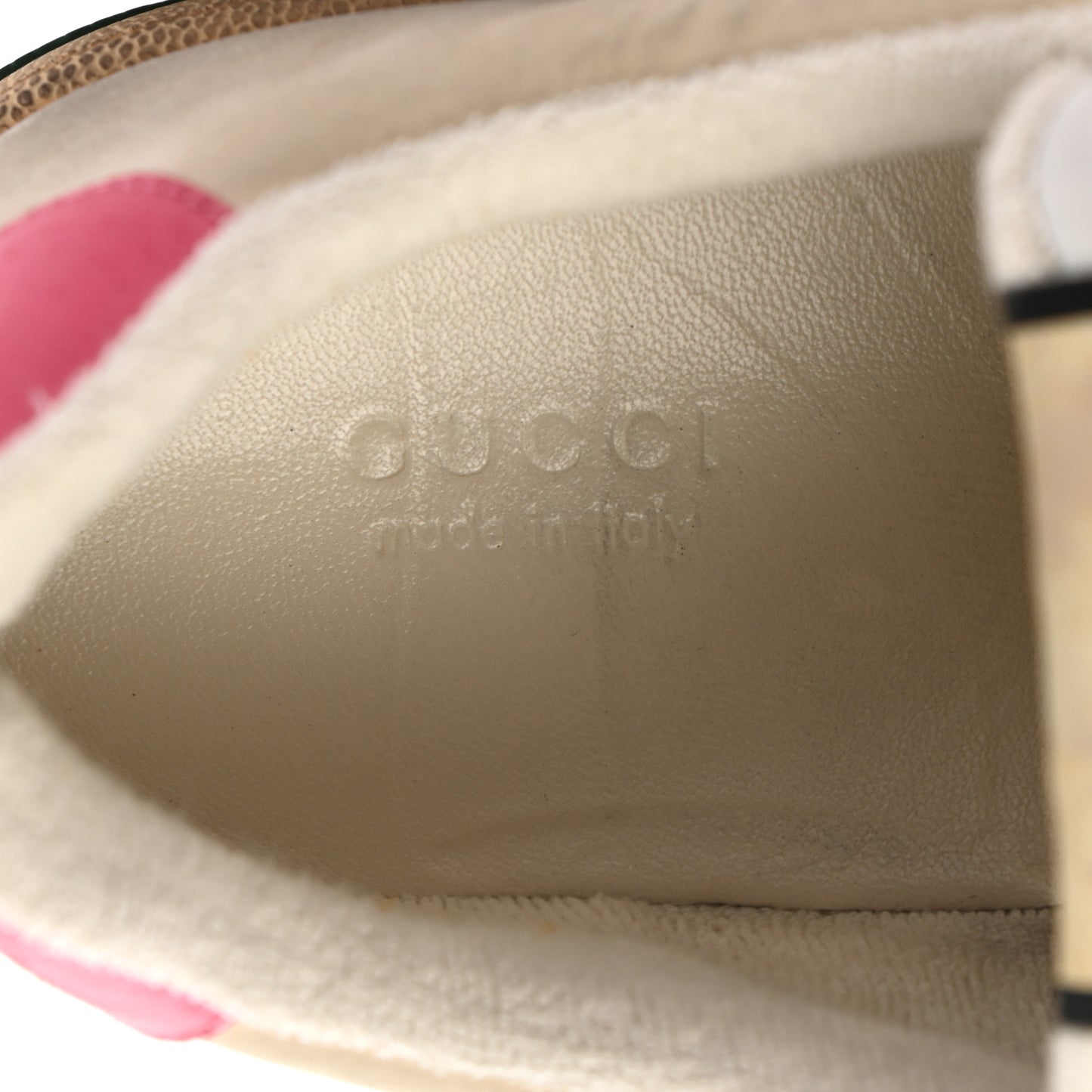 GG Monogram Nubuck Web Womens Screener Sneakers 39 New Sand Dusty Milk Pink