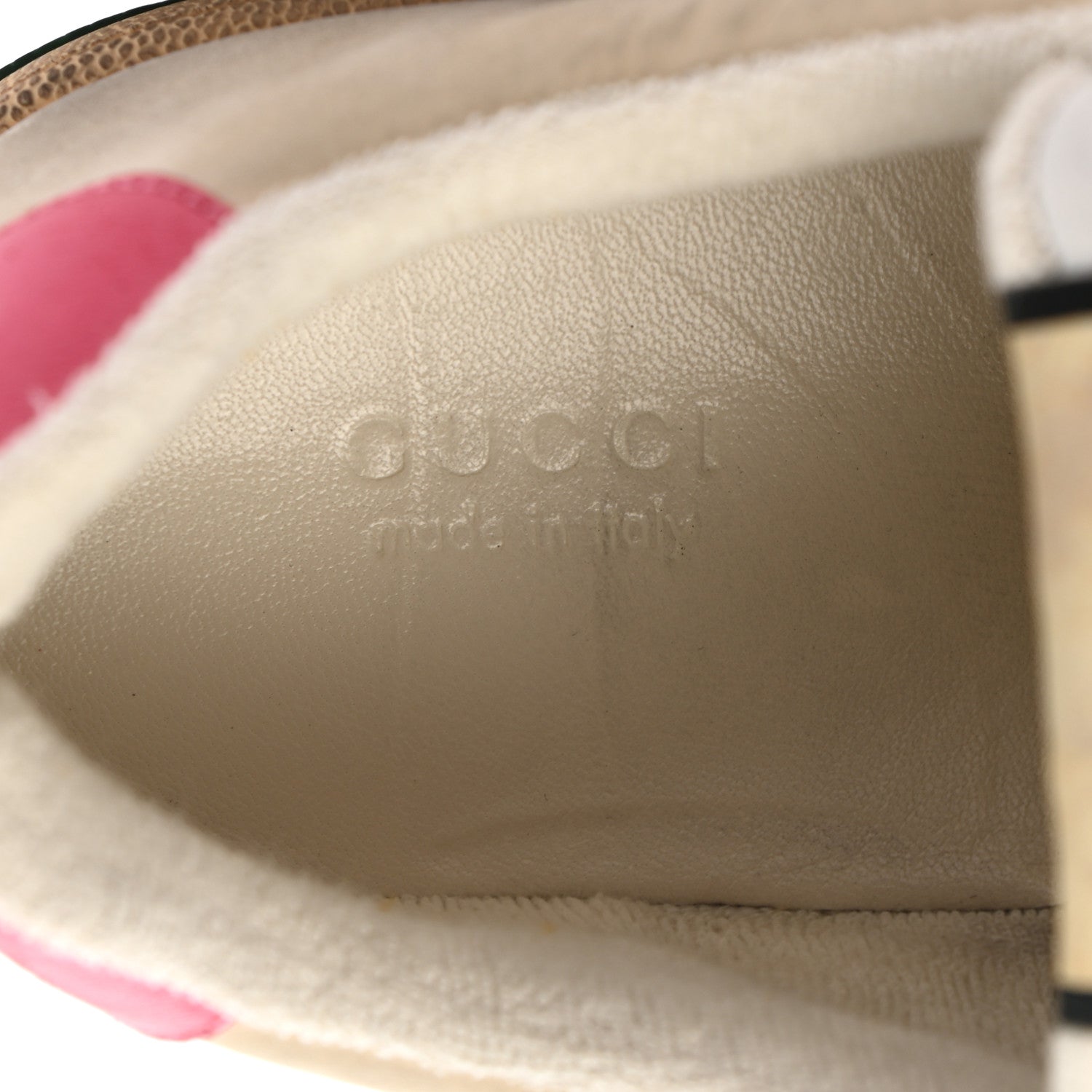 Gucci GG Monogram Nubuck Web Womens Screener Sneakers 39 New Sand Dusty Milk Pink 7 of 12