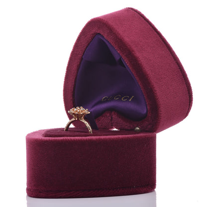 Gucci 18K Rose Gold Diamond Flora Ring 52 6 7 of 7