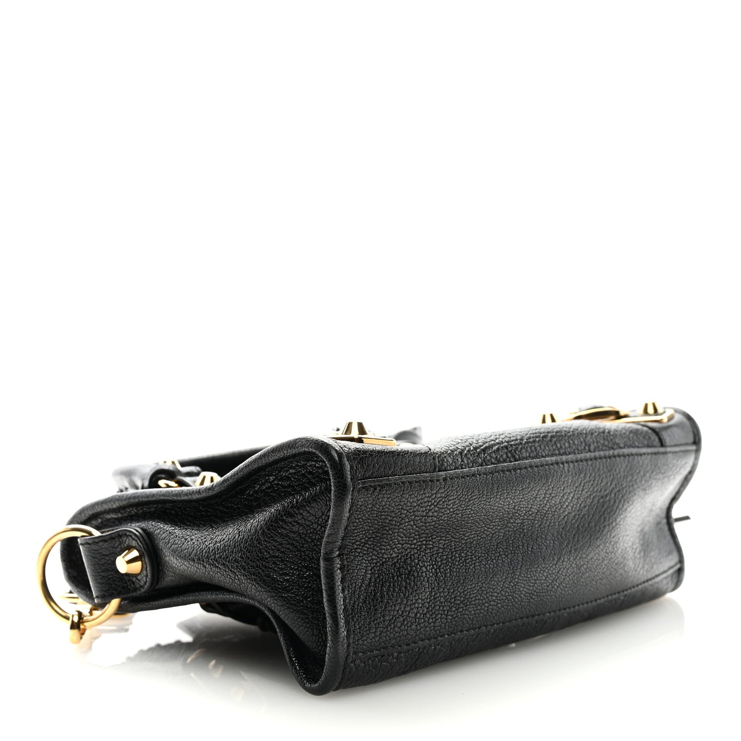 Balenciaga Chevre Gold Metallic Edge Hardware Mini City Black 4 of 7