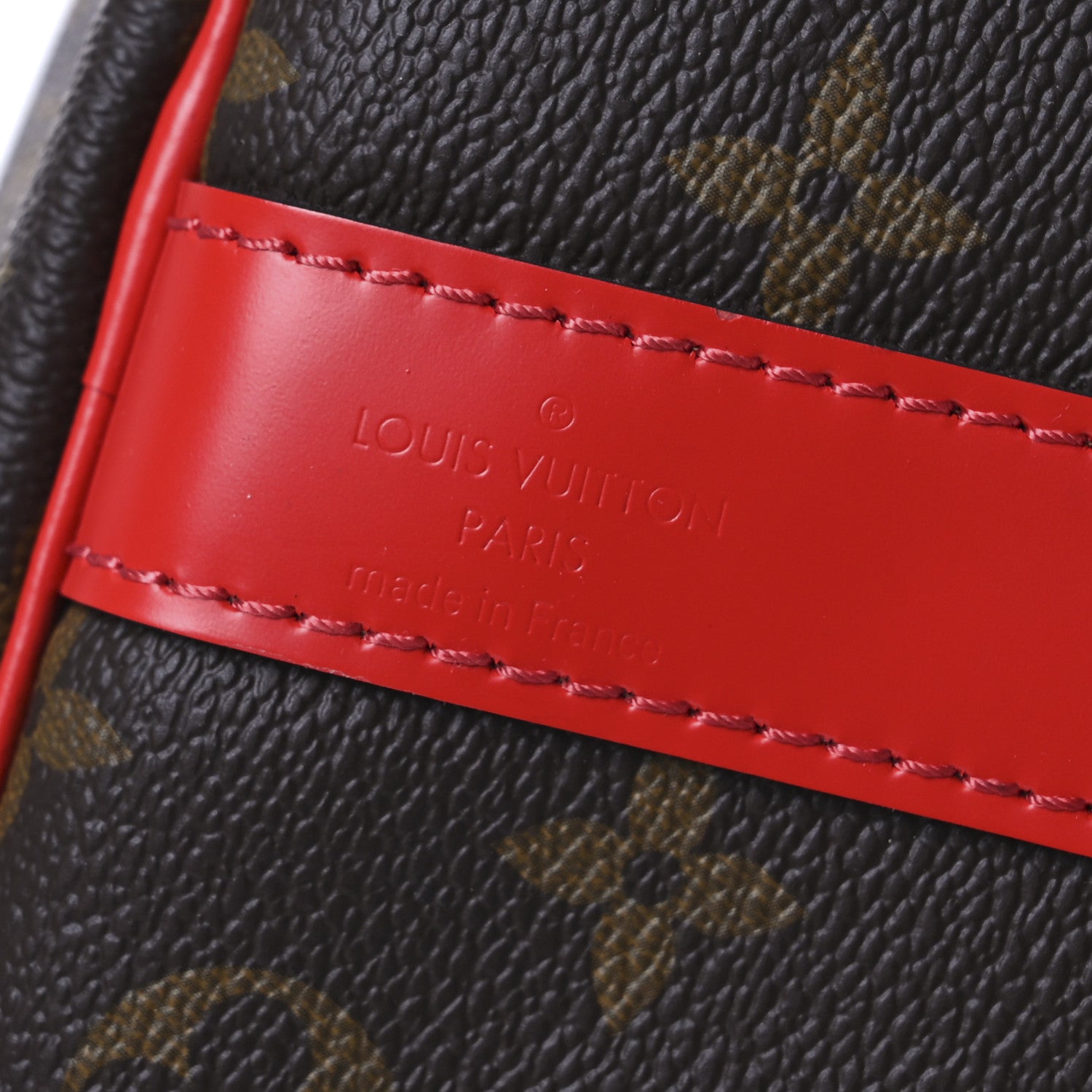 Louis Vuitton Calfskin Monogram Keepall Bandouliere 50 Coquelicot 6 of 13