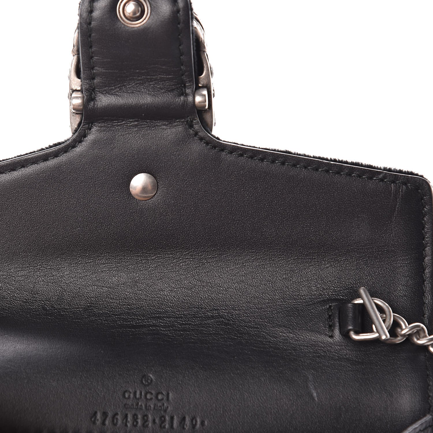 Gucci Suede Super Mini Dionysus Shoulder Bag Black 7 of 10