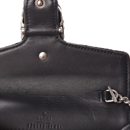 Gucci Suede Super Mini Dionysus Shoulder Bag Black 7 of 10