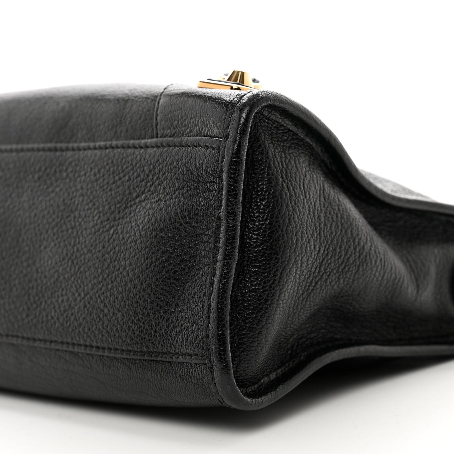 Chevre Gold Metallic Edge Hardware S City Black