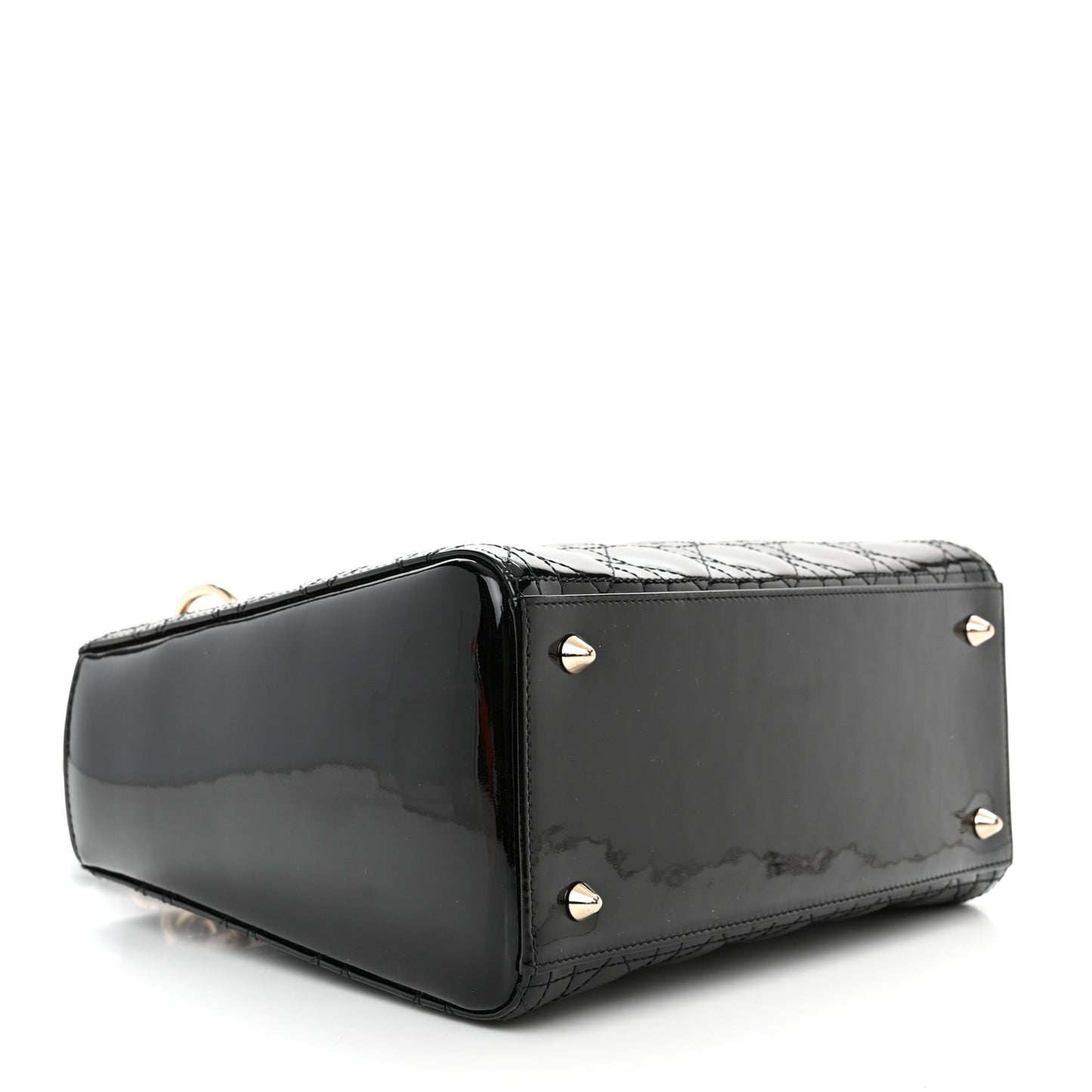 Patent Cannage Medium Lady Dior Black