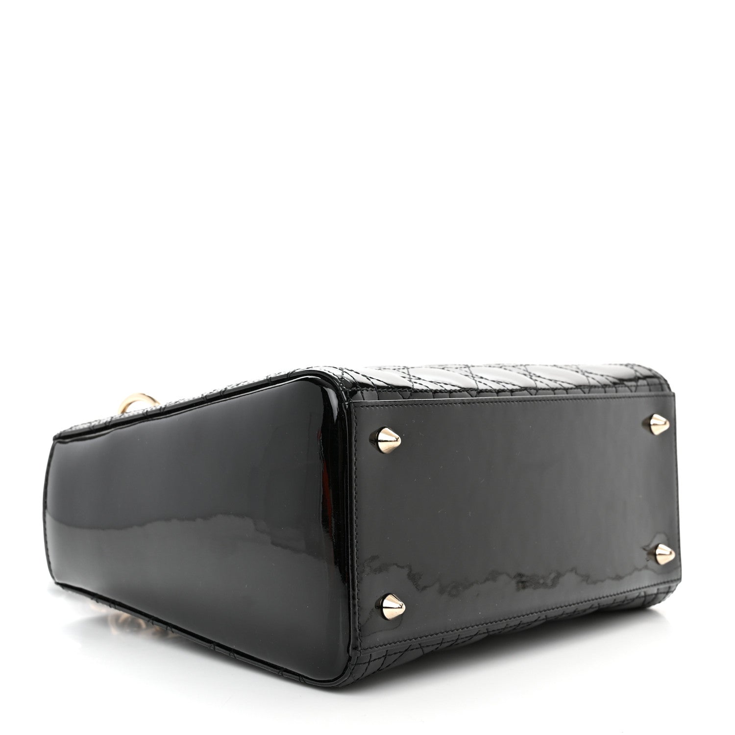 Christian Dior Patent Cannage Medium Lady Dior Black 4 of 9