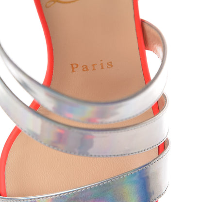 Christian Louboutin Specchio Tissu Reflex World Copine 100 Sandals 37 Multicolor 8 of 10
