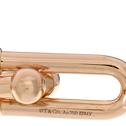 Tiffany 18K Rose Gold HardWear Double Long Link Earrings 4 of 4