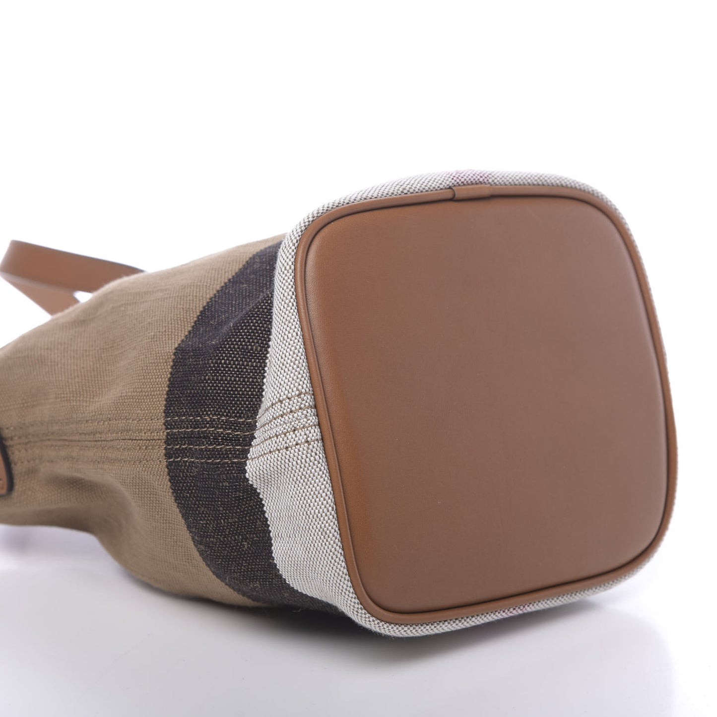 Canvas Mega Check Mini Ashby Tassel Crossbody Saddle Brown