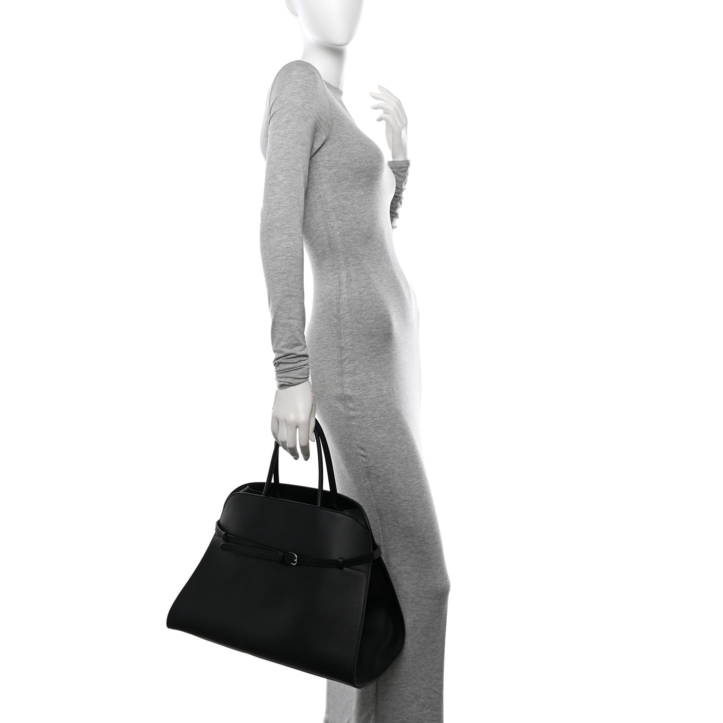 Polished Saddle Calfskin Soft Margaux Belt 15 Black