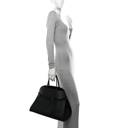 The Row Polished Saddle Calfskin Soft Margaux Belt 15 Black 2 of 12