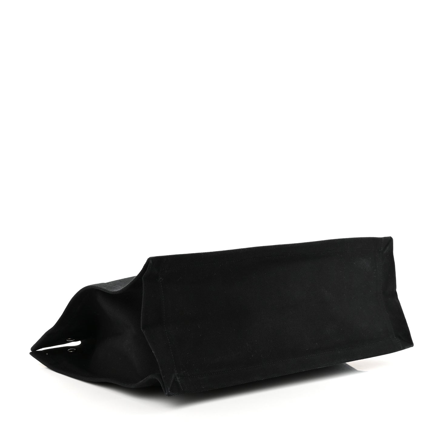 Linen Calfskin Rive Gauche Tote Black