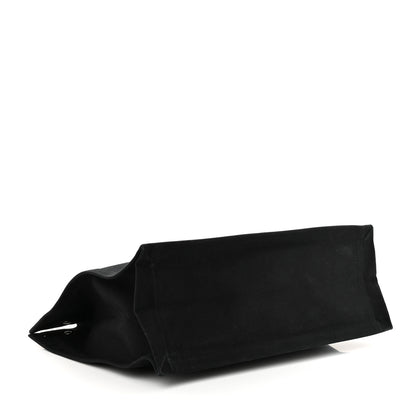 Saint Laurent Linen Calfskin Rive Gauche Tote Black 4 of 10