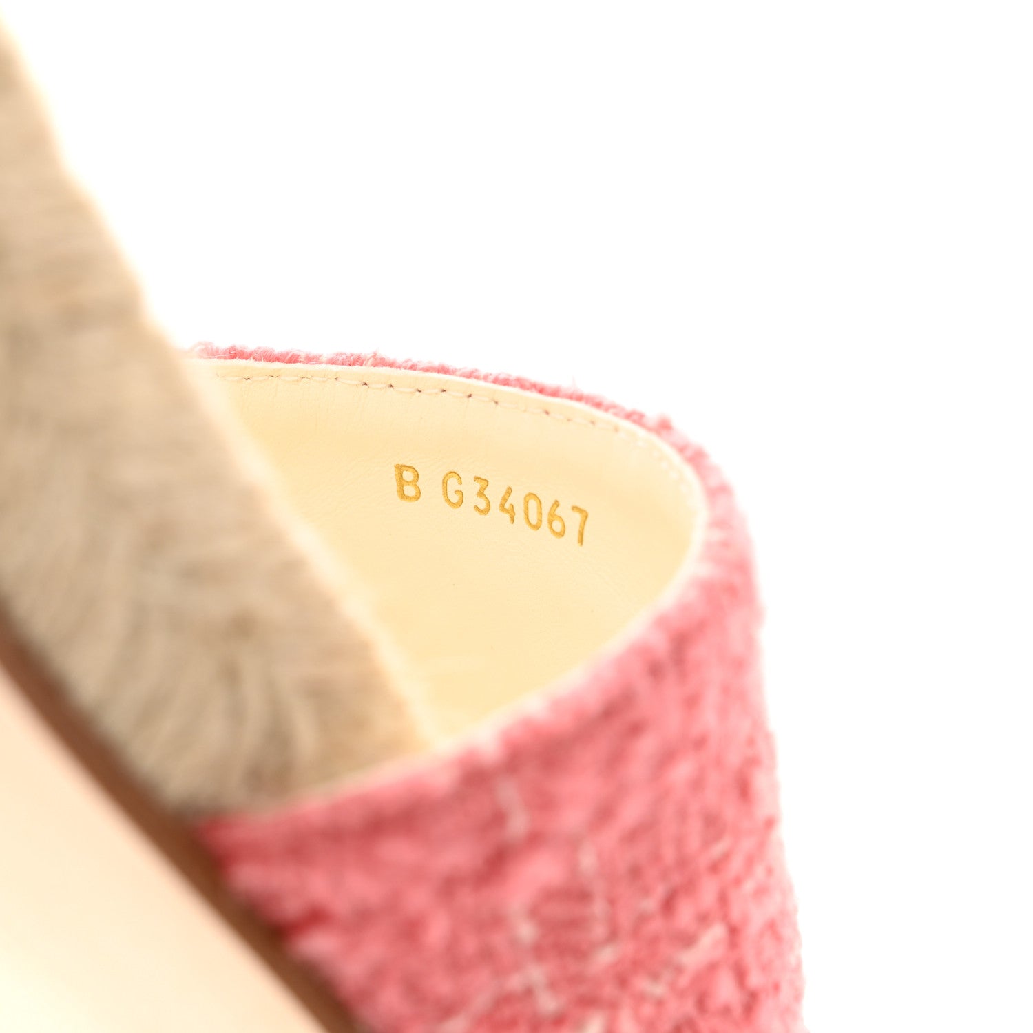 Chanel Tweed Grosgrain CC Mule Slide 35 Pink Black 8 of 9