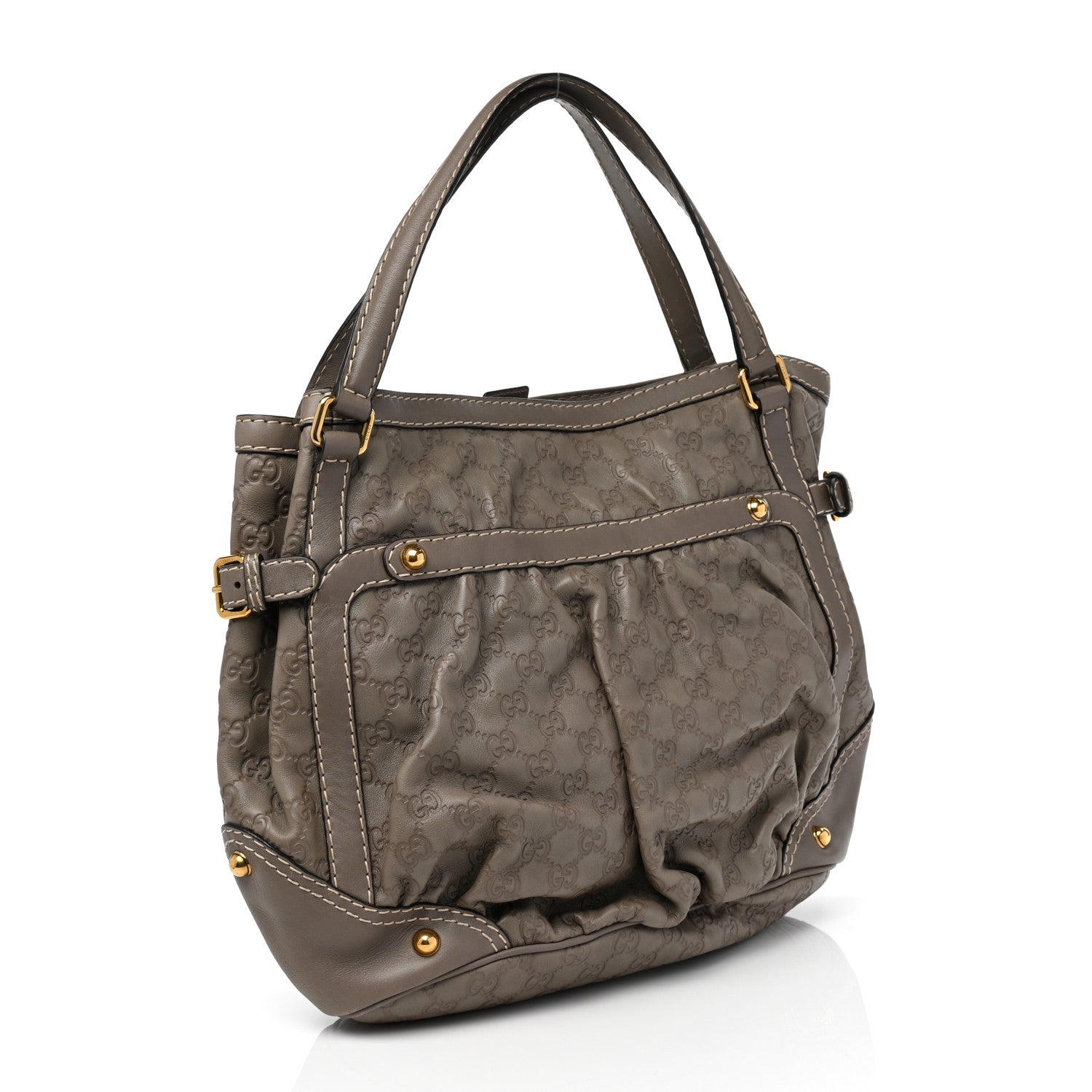 Gucci Guccissima Medium Jockey Tote Grey 3 of 10